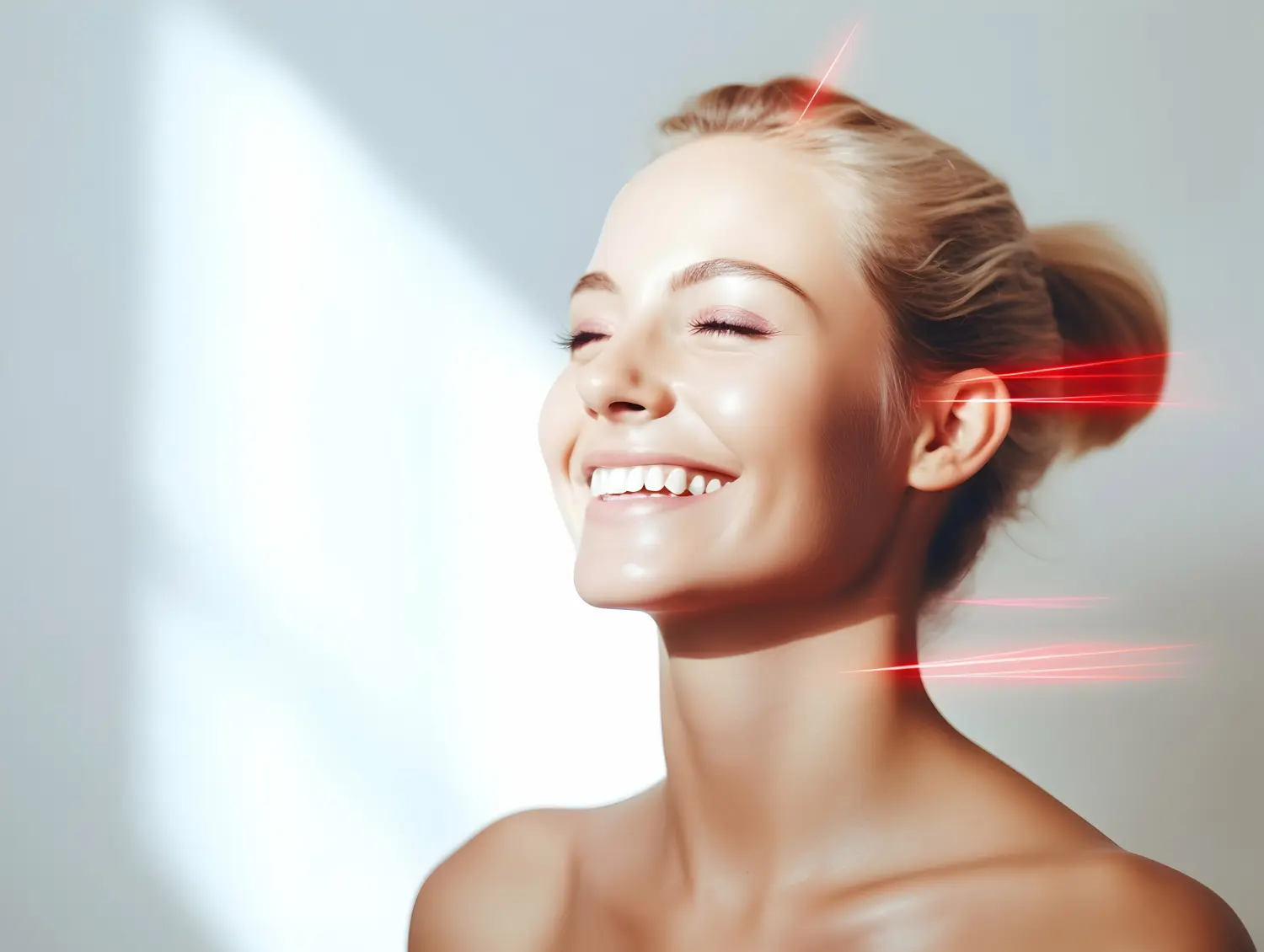 Laserbehandlung, Laserepilation und Kosmetologie, Ultraschall-Gesichtsbehandlung im medizinischen Spa-Zentrum, Arzt führt Laser-Gesichts- und Haarentfernungsbehandlung durch, Hautpflegekonzept mit Laser